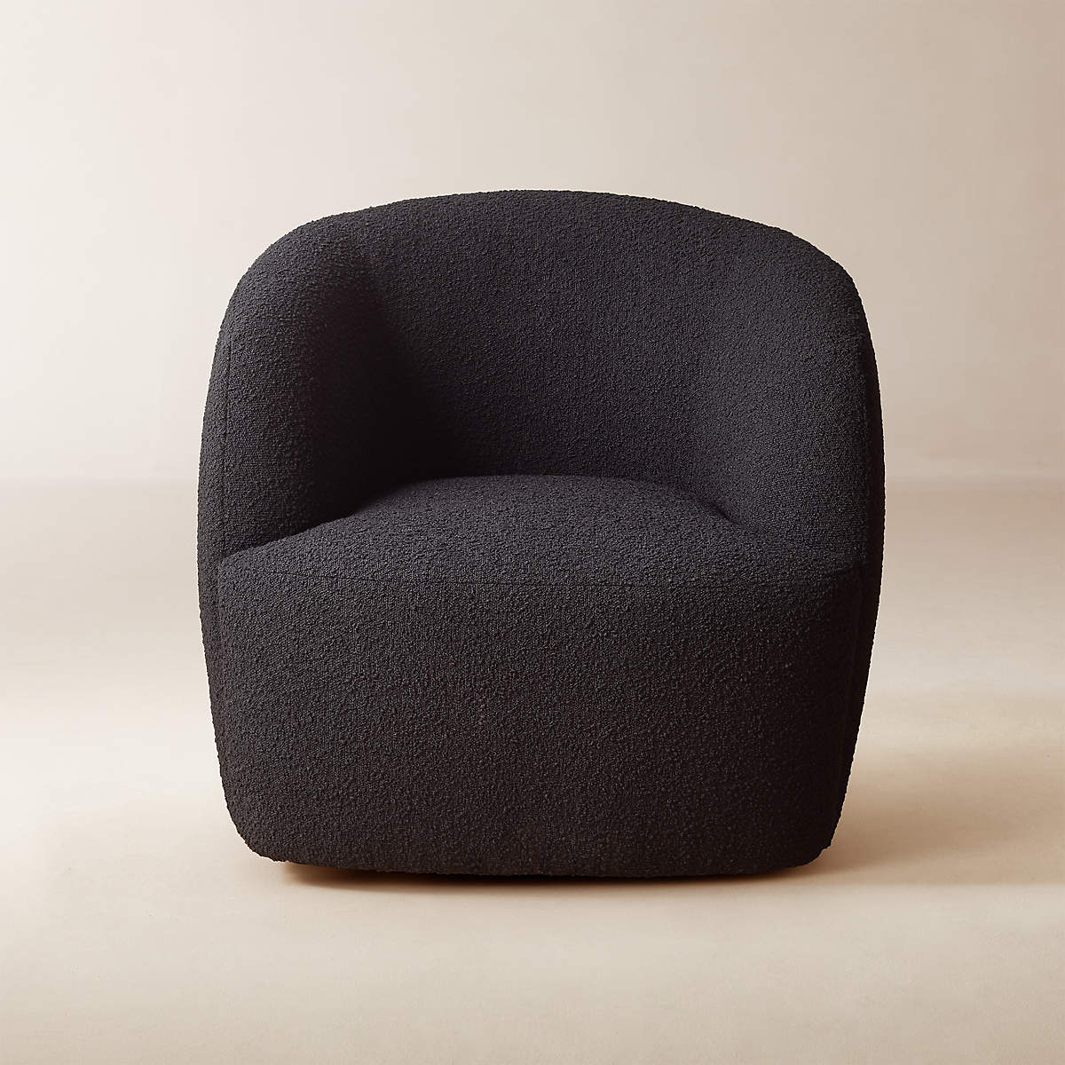 gwyneth-black-boucle-swivel-chair أوندي - الصورة 1