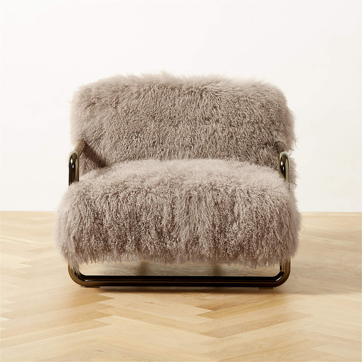 ren-grey-sheepskin-accent-chair أورسو - الصورة 1